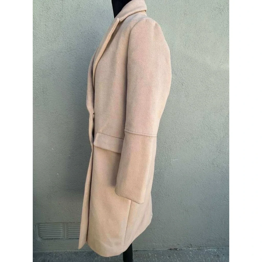 Forever 21 with Purpose Camel Tan Double Breasted Longline Coat Mens Medium M‎